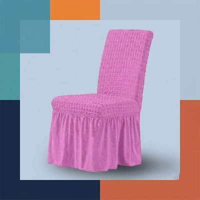 Picture of New premium quality Turkey original spandex elastic dining Chair cover 1 seat Pink