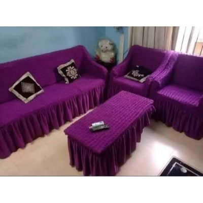 Picture of Sofa Cover 2+2+1 /3+1+1Seater Stitched Spandex Fabric - sofa cover Violet
