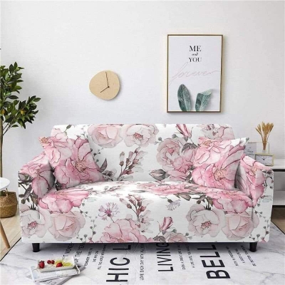 Picture of China print Sofa cover 2+2+1/3+1+1 seater stitch Design Spandex fabrics/exlusive Tex White