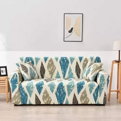 Picture of Premium Luxury China Magic printed stretchable fabrics sofa cover 2+2+1/3+1+1 Brown