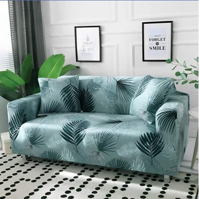 Picture of China print Sofa cover 2+2+1 seater stitch Design Spandex fabrics/exlusive Tex Green