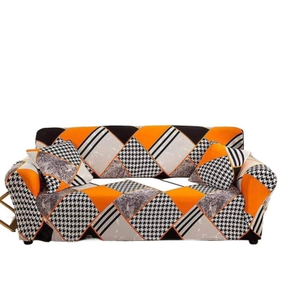 Picture of Premium Luxury China Magic printed stretchable fabrics sofa cover 2+2+1 Multicolor