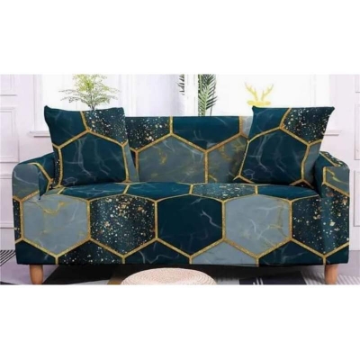 Picture of New premium quality china digital print sopa cover Only 2 seat Multicolor