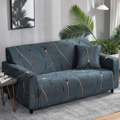 Picture of China print Sofa cover 2+2+1/3+1+1 seater stitch Design Spandex fabrics/exlusive Tex Dark Ash