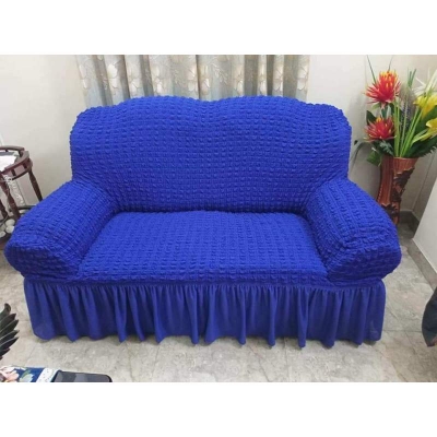 Picture of Sofa cover 2+2+1=5 seater stitch Spandex fabrics by new classical made by tourkey Blue