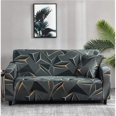 Picture of China print Sofa cover 2+2+1 seater stitch Design Spandex fabrics/exlusive Tex Green