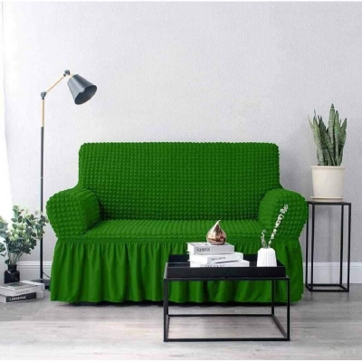 Picture of Sofa Cover 2+2+1 Seater Stitched Spandex Fabric - sofa cover Green