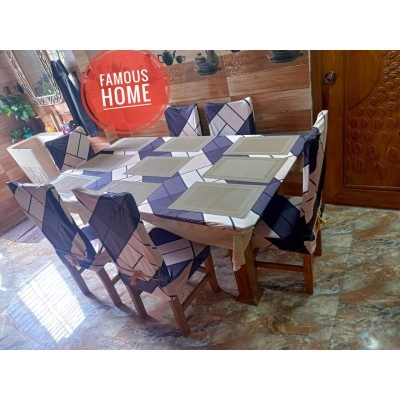 Picture of New exclusive luxurious fashionable China digital print chair cover 6 piece Price regular size Multicolor