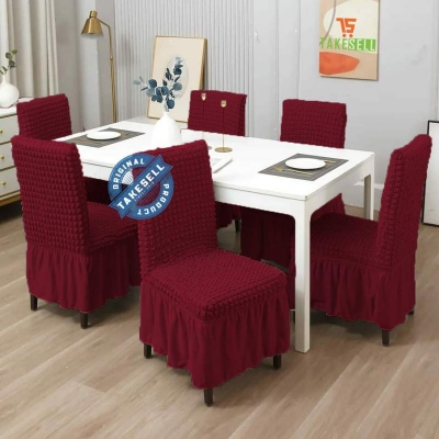 Picture of 6 pis chair cover turki Elastic Stretch Chair Cover for all dining chair 