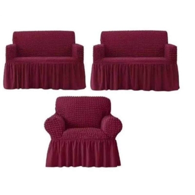 Picture of Sofa Cover 2+2+1 Seater Stitched Spandex Fabric - sofa cover 