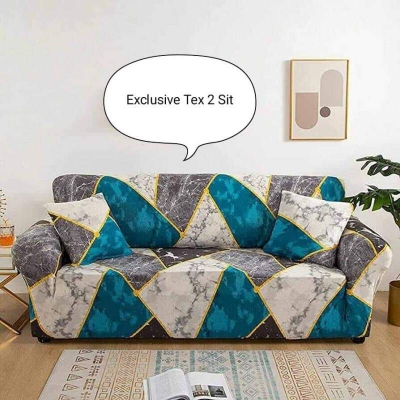 Picture of New laxarious chaina magic pinter sofa cover only 2 seat from famous home 