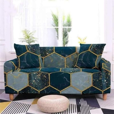 Picture of China print Sofa cover 2+2+1/3+1+1 seater stitch Design Spandex fabrics/exlusive Tex Green
