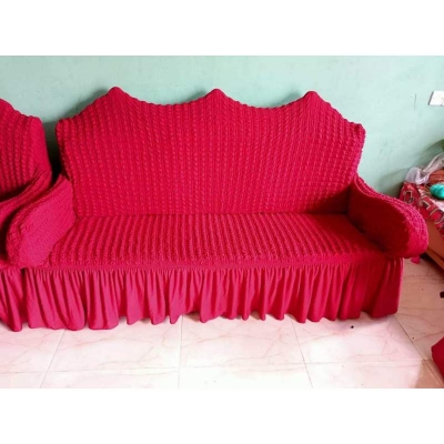 Picture of Sofa cover 2+2+1=5 seater stitch Spandex fabrics by new classical made by tourkey Maroon