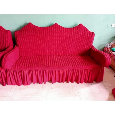 Picture of Sofa cover 2+2+1=5 seater stitch Spandex fabrics by new classical made by tourkey Maroon
