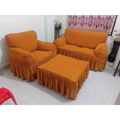 Picture of Sofa cover 2+2+1=5 seater stitch Spandex fabrics by new classical made by tourkey Rust