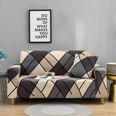 Picture of New exclusive premium quality spandex printed  regular sopa cover 2+2+1=5 seat(customised size availabe) from Famous home Multicolor