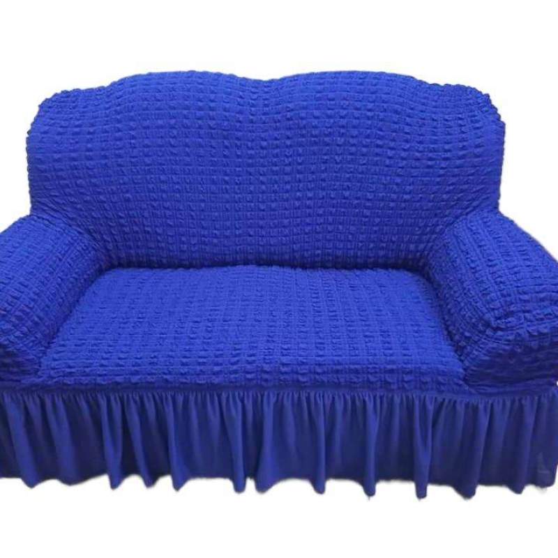 Picture of Sofa cover 2+2+1=5 seater stitch Spandex fabrics by new classical made by tourkey Blue