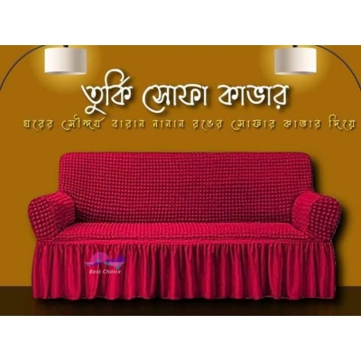 Picture of Sofa Cover 3 Seater Stitched Spandex Fabric - sofa cover 