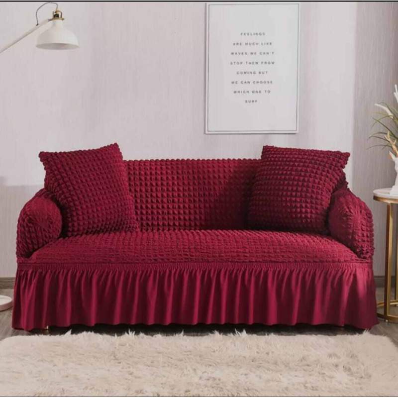 Picture of Sofa Cover 3 Seater Stitched Spandex Fabric - sofa cover 