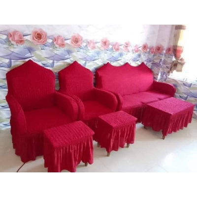 Picture of Sofa cover 2+2+1=5 seater stitch Spandex fabrics by new classical made by tourkey Maroon