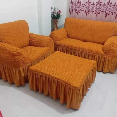Picture of Sofa cover 2+2+1=5 seater stitch Spandex fabrics by new classical made by tourkey Rust