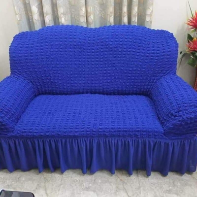 Picture of Sofa cover 2+2+1=5 seater stitch Spandex fabrics by new classical made by tourkey Blue