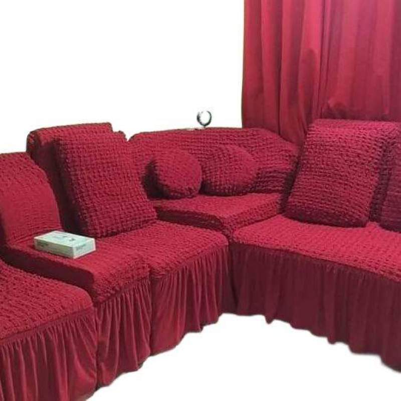 Picture of Sofa cover 2+2+1=5 seater stitch Spandex fabrics by new classical made by tourkey Maroon