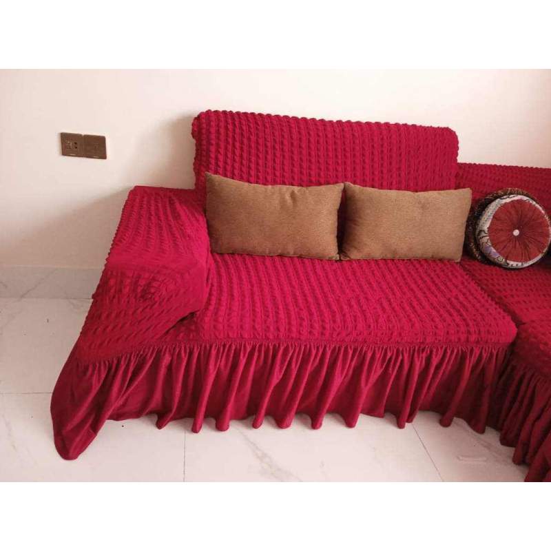 Picture of Sofa cover 2+2+1=5 seater stitch Spandex fabrics by new classical made by tourkey Maroon