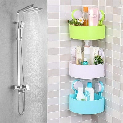 Picture of 1pic Plastic Bathroom Shelves - Multicolor