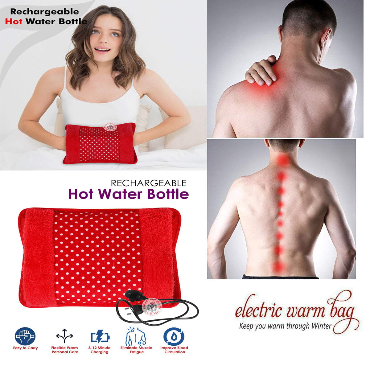 Picture of Electric Hot Hand Warmer Water Bag