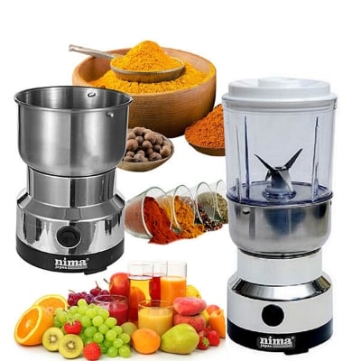 Picture of Nima Electric 2 in 1 Blender and Grinder & Juicer - Silver 