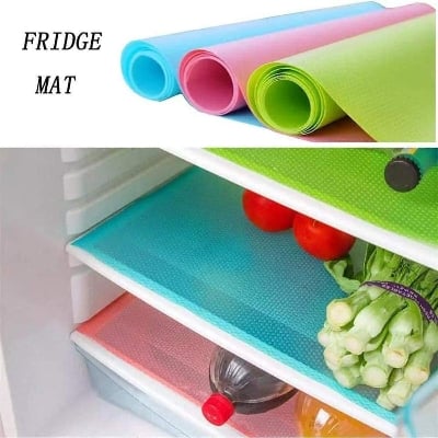 Picture of 4 Pcs Washable Refrigerator Mat Waterproof Fridge Mate Drawer Matt - Multicolor