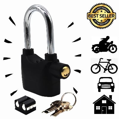 Picture of Security Alarm Lock for Bike and Door - Black 