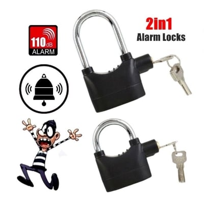 Picture of Security Alarm Lock for Bike and Door - Black 