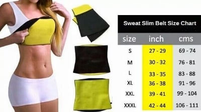 Picture of Sweat Slim Fitness Belt Plus Indian - Achieve Fitness Goals With Sweat Slim Belt Plus - Black