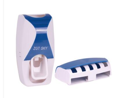 Picture of Toothpaste Dispenser Plus Toothbrush Holder Stand Tooth paste Dispenser Stand Tooth brush Holder Bathroom Accessories Washing Glove Bathroom Corner Shelf Bathroom Racks smart watch smartwatch watch Toothpaste Dispenser Toothbrush Holder price - Multicolor