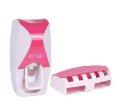 Picture of Toothpaste Dispenser Plus Toothbrush Holder Stand Tooth paste Dispenser Stand Tooth brush Holder Bathroom Accessories Washing Glove Bathroom Corner Shelf Bathroom Racks smart watch smartwatch watch Toothpaste Dispenser Toothbrush Holder price - Multicolor