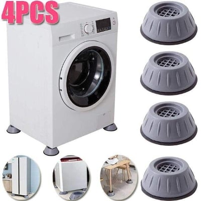 Picture of 4Pcs Anti Vibration Feet Pads Washing Machine Rubber Mat Anti-Vibration Pad Dryer Non-Slip Universal Fixed Washing Machine Stand - Multicolor
