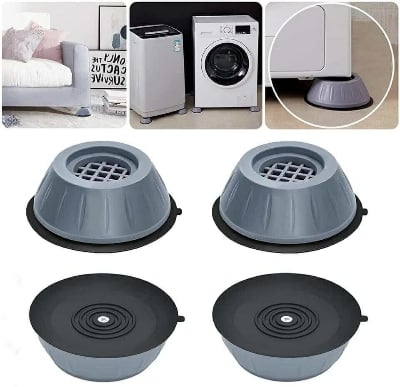 Picture of 4Pcs Anti Vibration Feet Pads Washing Machine Rubber Mat Anti-Vibration Pad Dryer Non-Slip Universal Fixed Washing Machine Stand - Multicolor