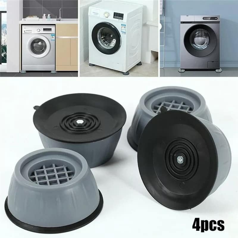 Picture of 4Pcs Anti Vibration Feet Pads Washing Machine Rubber Mat Anti-Vibration Pad Dryer Non-Slip Universal Fixed Washing Machine Stand - Multicolor