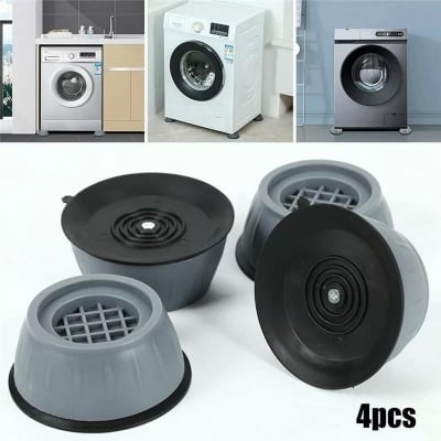 Picture of 4Pcs Anti Vibration Feet Pads Washing Machine Rubber Mat Anti-Vibration Pad Dryer Non-Slip Universal Fixed Washing Machine Stand - Multicolor