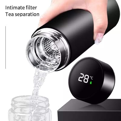 Picture of Stay Informed About Your Beverage Temperature With The Smart Thermos Water Bottle- Led Digital Temperature Display For Intelligent Insulation - Multicolor
