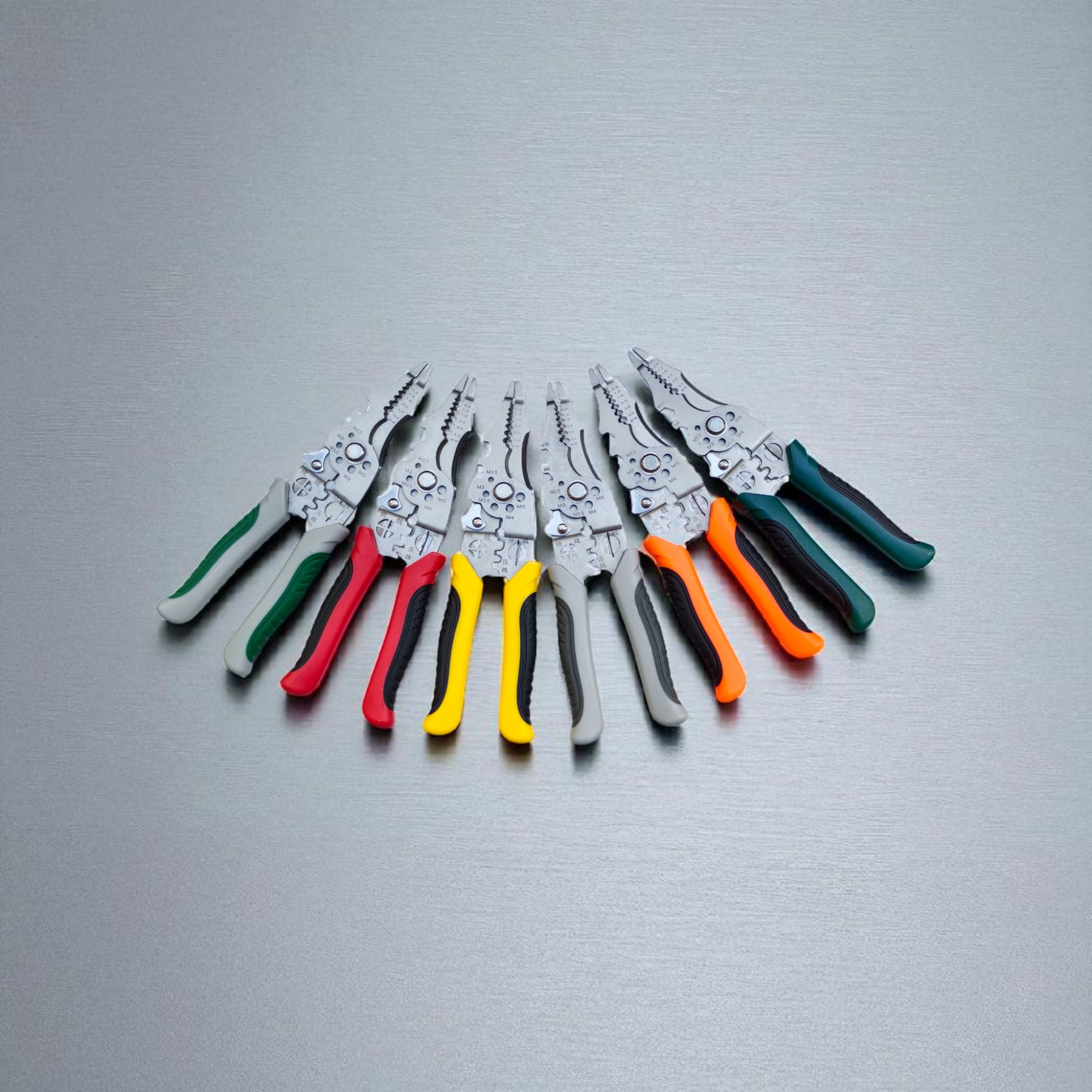 Picture of Colourful Professional Grade Wire Cutting, Clamping, and Crimping Toolset with Integrated Switch