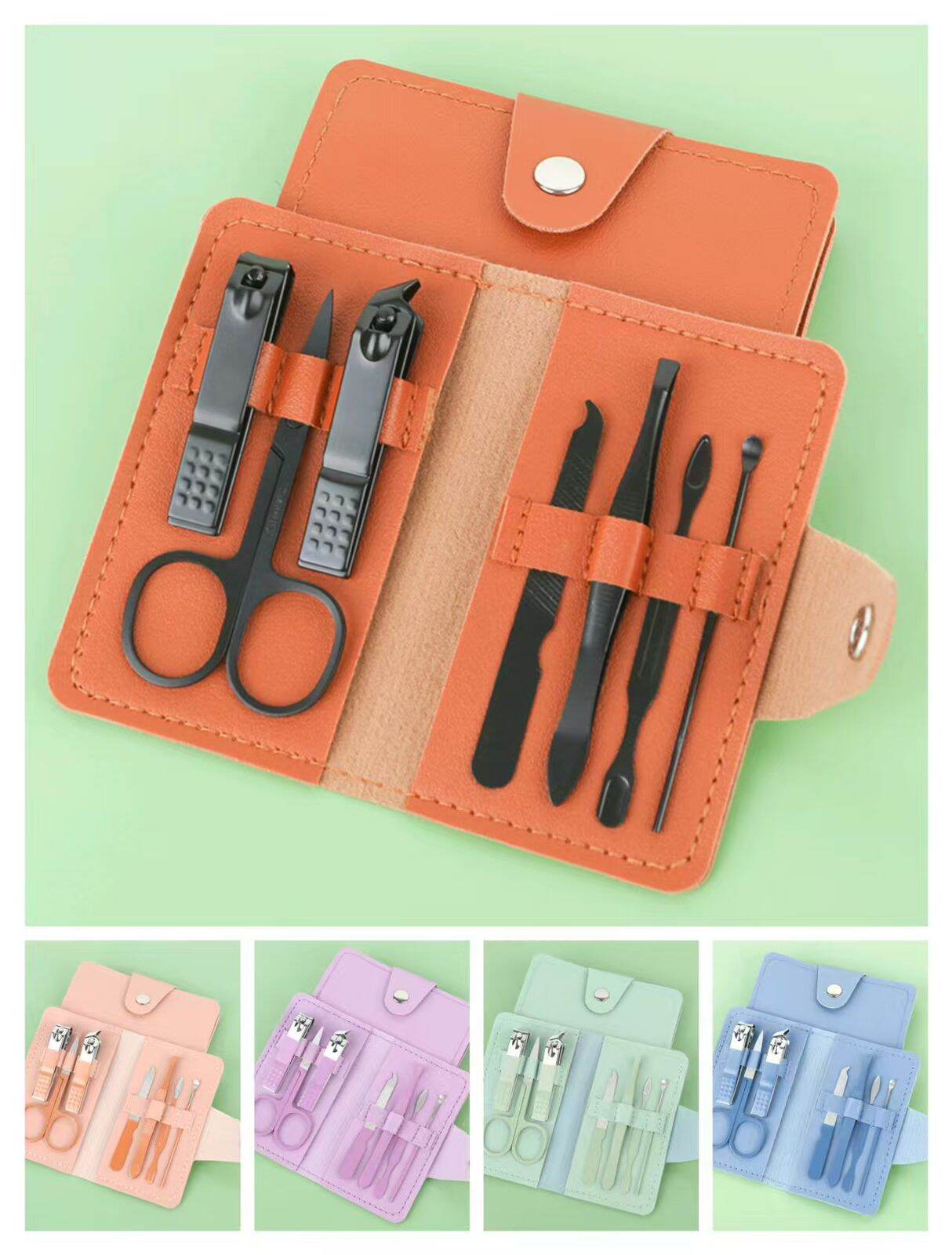 Picture of 7 PCS Premium Nail Care Tool Set for Fingernail and Toenail Maintenance