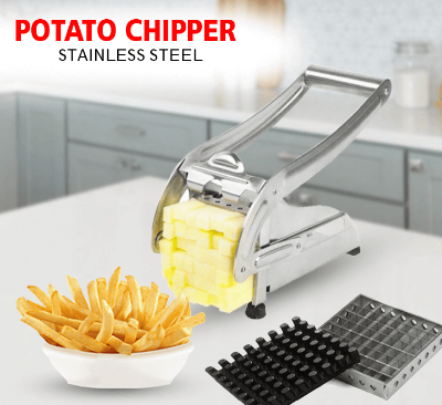Picture of FryMaster Heavy-Duty Stainless Steel French Fry Cutter and Potato Slicer for Restaurant and Home Use - Multicolor