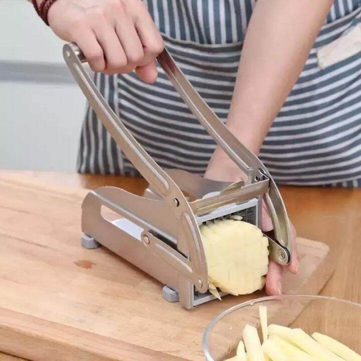Picture of FryMaster Heavy-Duty Stainless Steel French Fry Cutter and Potato Slicer for Restaurant and Home Use - Multicolor