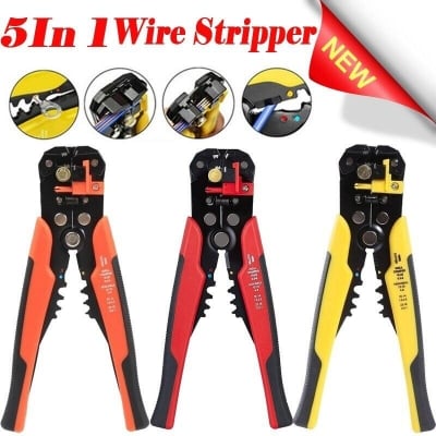 Picture of WireMaster Precision Self-Adjusting Cable Stripper and Terminal Crimping Pliers - Multicolor