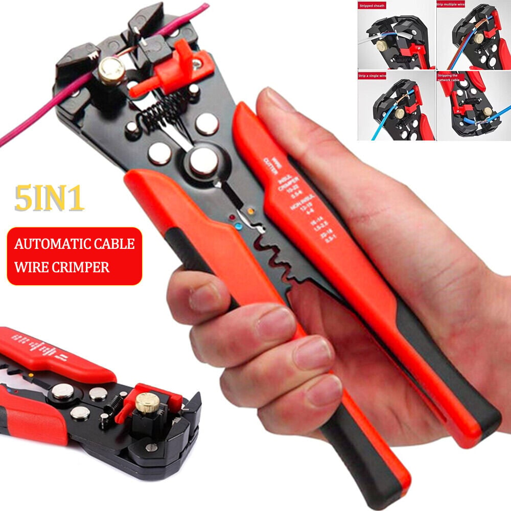 Picture of WireMaster Precision Self-Adjusting Cable Stripper and Terminal Crimping Pliers - Multicolor
