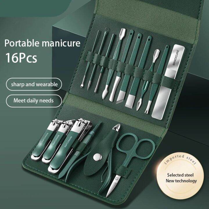 Picture of 16 in 1 Premium Stainless Steel Nail Care & Beauty Tool Set