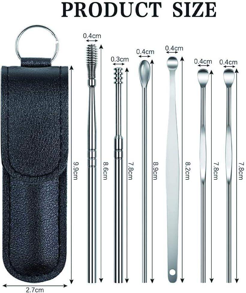 Picture of 6 in 1 Professional Ear Cleaner Set Reusable Ear Pick Collection for Safe Ear Hygiene